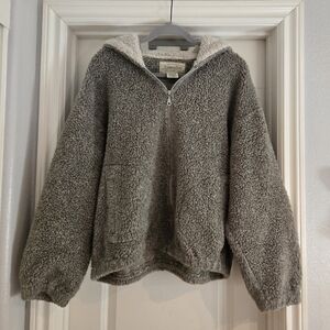 Vintage St. John’s Bay Sherpa Zip Hoodie Jacket Teddy Fleece Men’s M Unisex